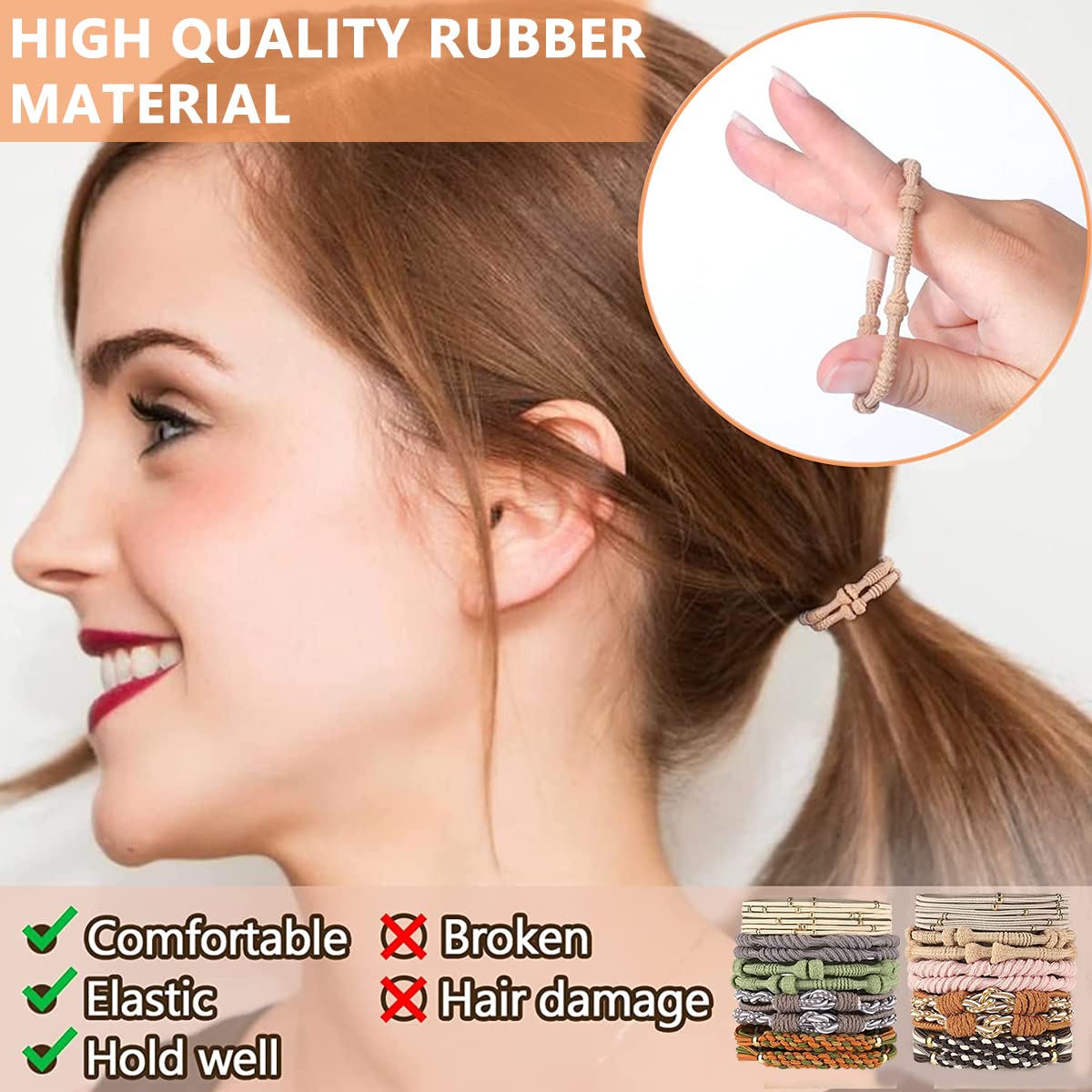 PALAY 20pcs Elastic Hair Ties Bracelets Set Braided Boho Hair Rubber Band for Girls Women, 5 Styles Hair Elastics Hair Band for Thick Hair Ponytails PALAY 20pcs Elastic Hair Ties Bracelets Set Braided Boho Hair Rubber Band for Girls Women, 5 Styles Hair Elastics Hair Band for Thick Hair Ponytails